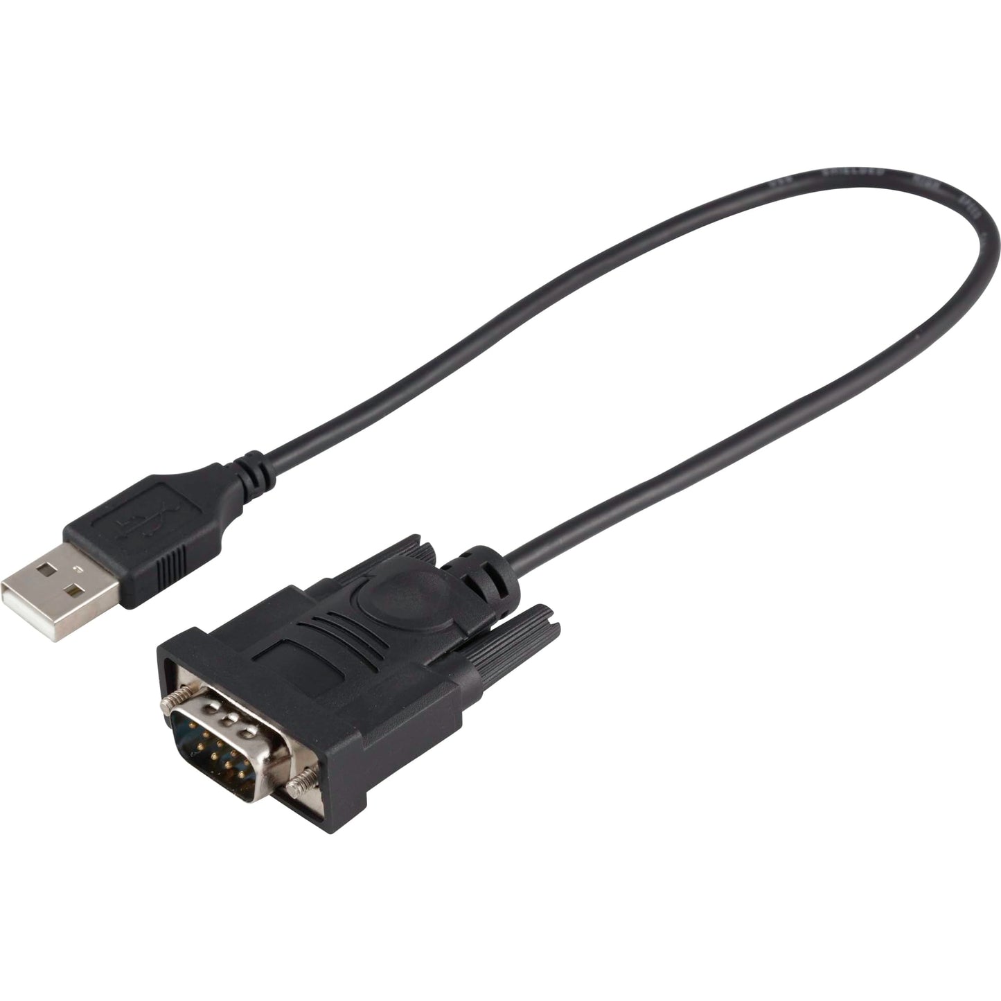ATIVA® USB 2.0 to Serial Adapter, 1’, RS-232 DB9, Black, 26847