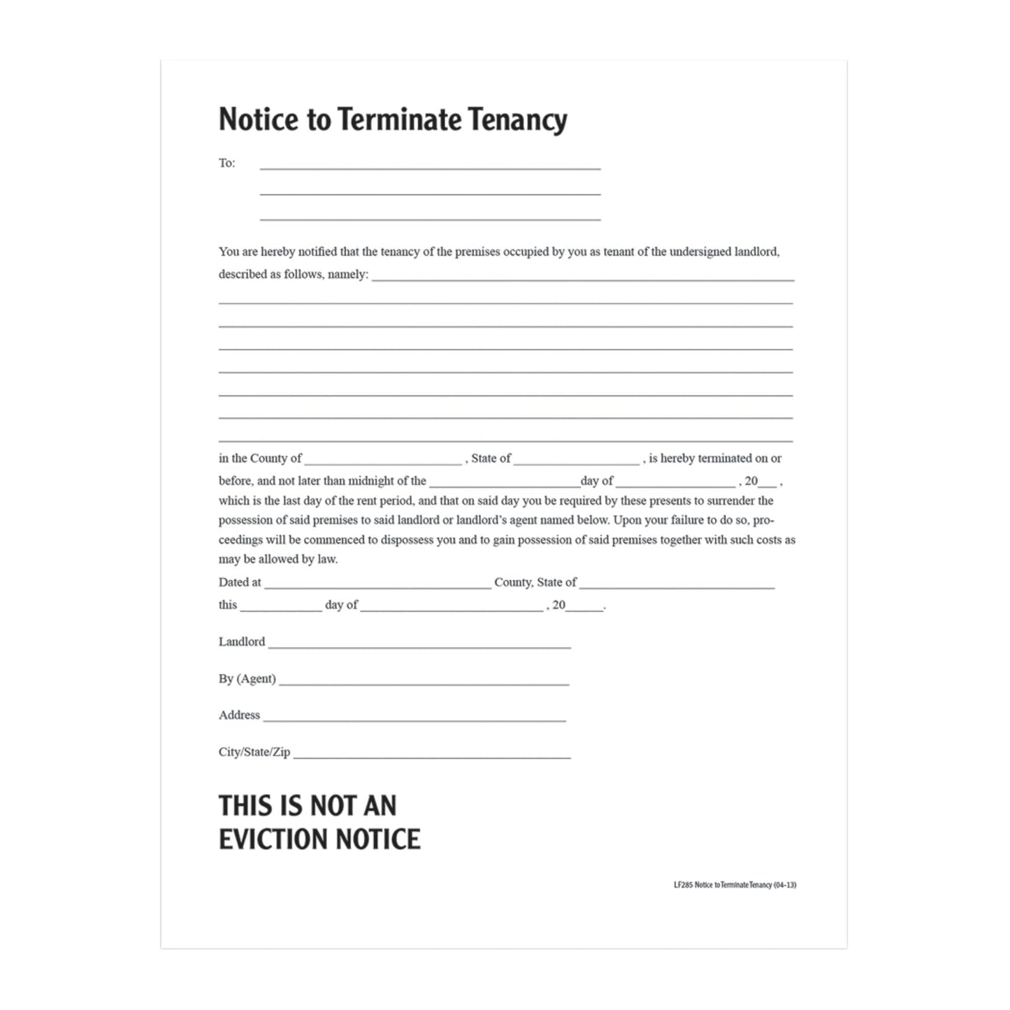 Adams Notice to Terminate Tenancy Forms, Includes Downloadable, Fillable Digital Forms, White (LF285)