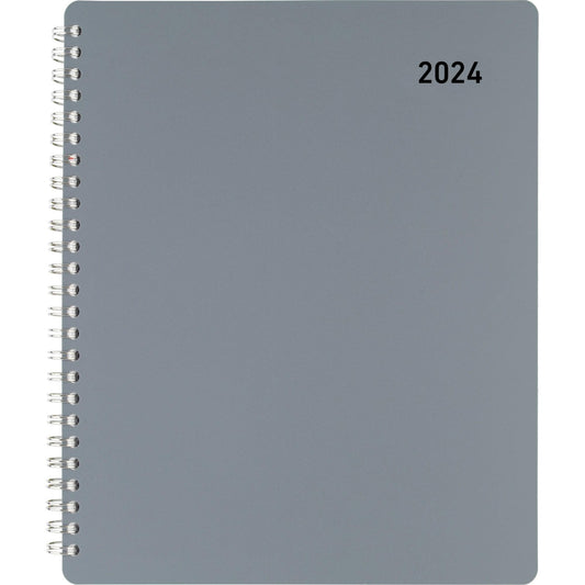 2024 Office Depot® Brand Weekly/Monthly Planner, 7" x 9", Silver, January to December 2024, OD710930