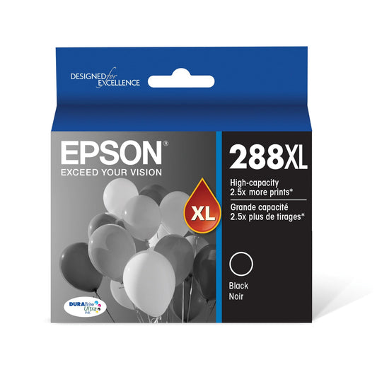 EPSON 288 DURABrite Ultra Ink High Capacity Black Cartridge (T288XL120-S) Works with Expression XP-330, XP-430, XP-434, XP-340, XP-440, XP-446