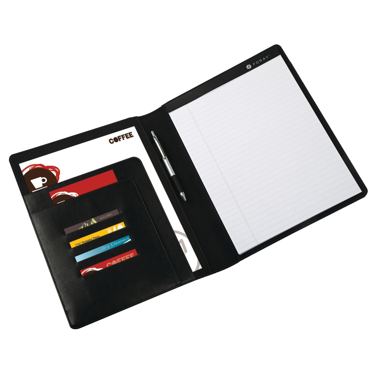 Office Depot Premium Professional Padfolio, 12-1/2"H x 9-7/8"W, Black, Paper Notepad Included [Unknown Binding]