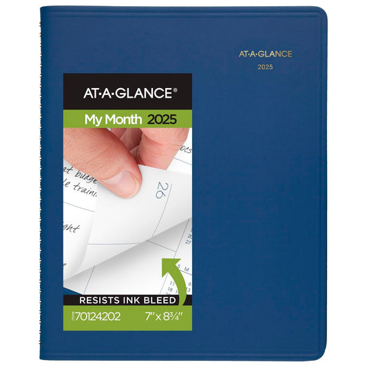 AT-A-GLANCE 2025 Planner, Monthly, 7" x 8-3/4", Medium, Fashion, Blue (701242025)