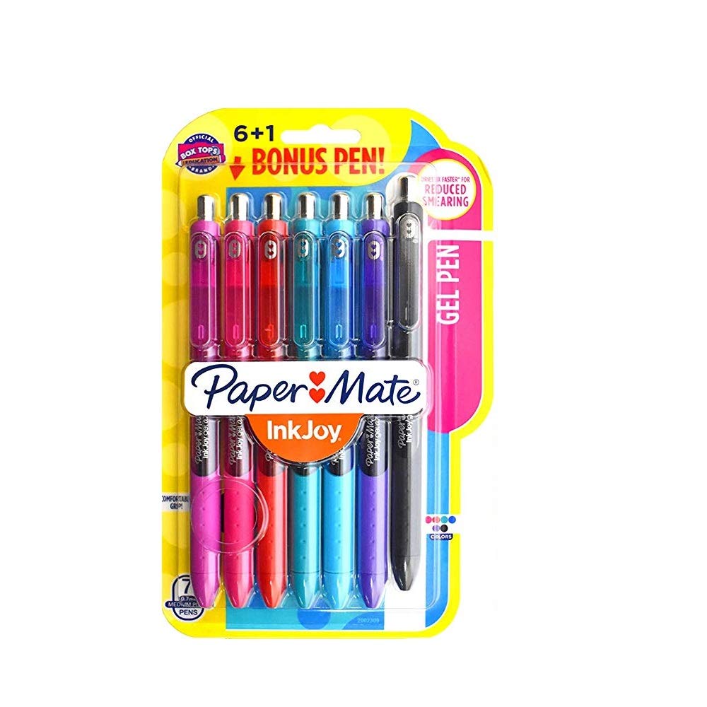 Paper Mate InkJoy Gel Pens, Medium Point, Assorted Colors, 7 Count