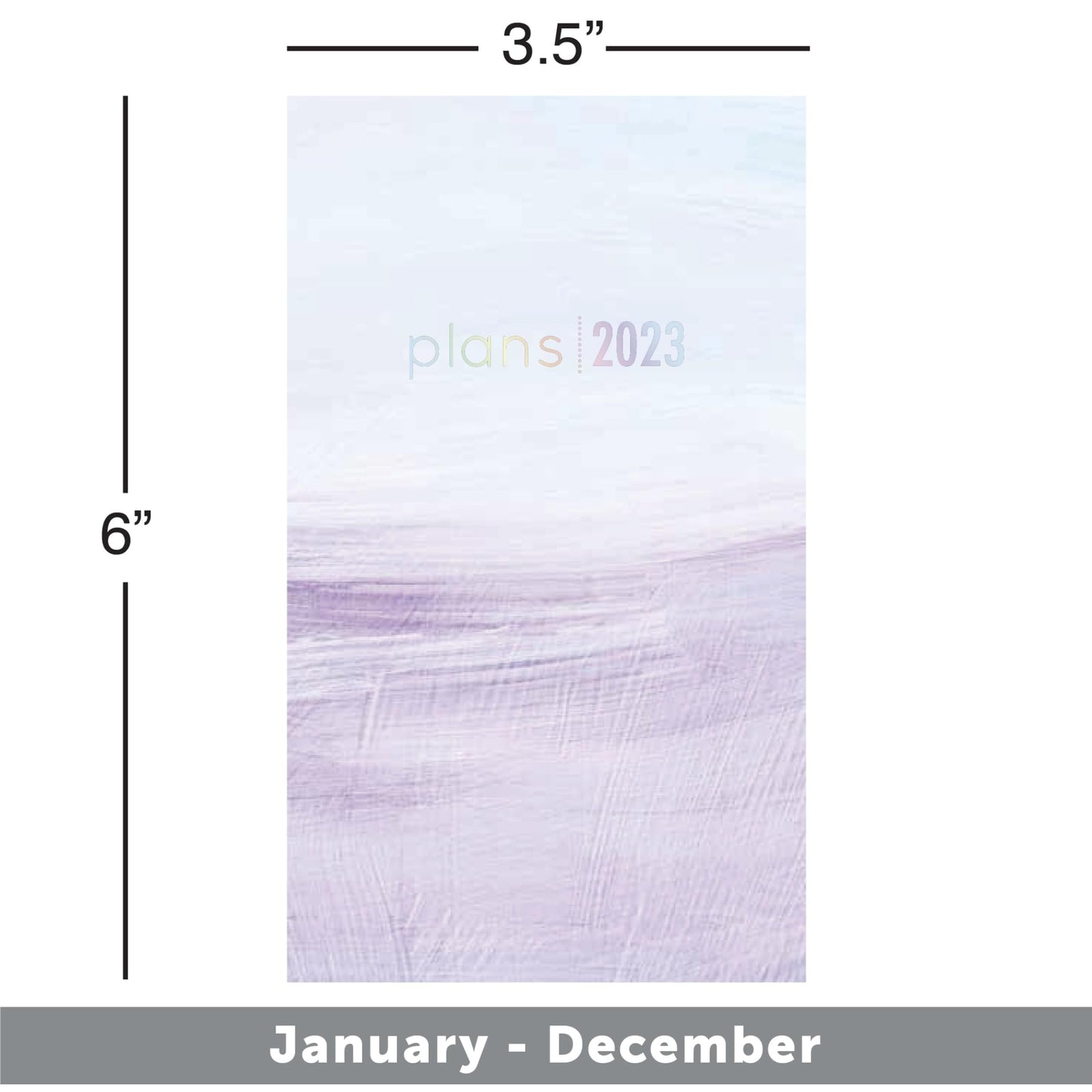 Office Depot� Brand Monthly Planner, 3-1/2" x 6", Diffused Ombre, January to December 2023, OD23-SPR-087