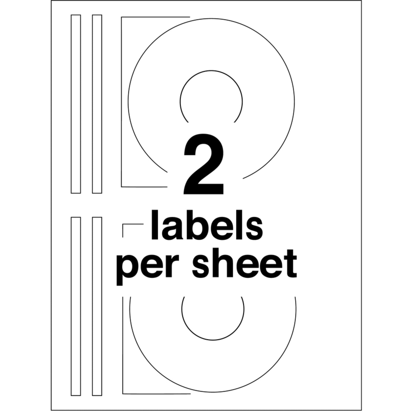 Avery CD Labels, Print to the Edge, Permanent Adhesive, 40 Disc Labels and 80 Spine Labels (5692)