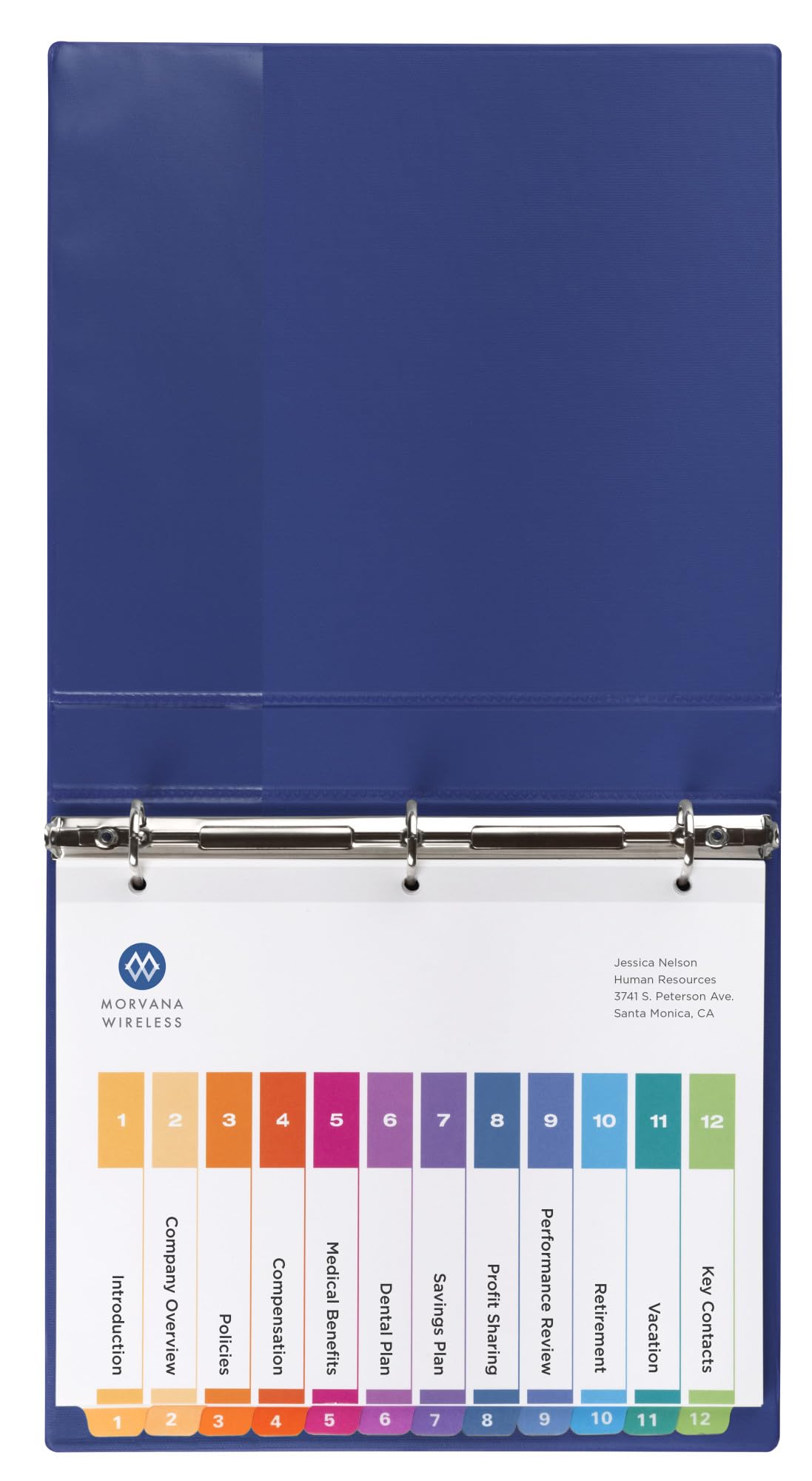 Avery 12 Tab Dividers for 3 Ring Binders, Customizable Table of Contents, Multicolor Tabs, 1 Set (11141)