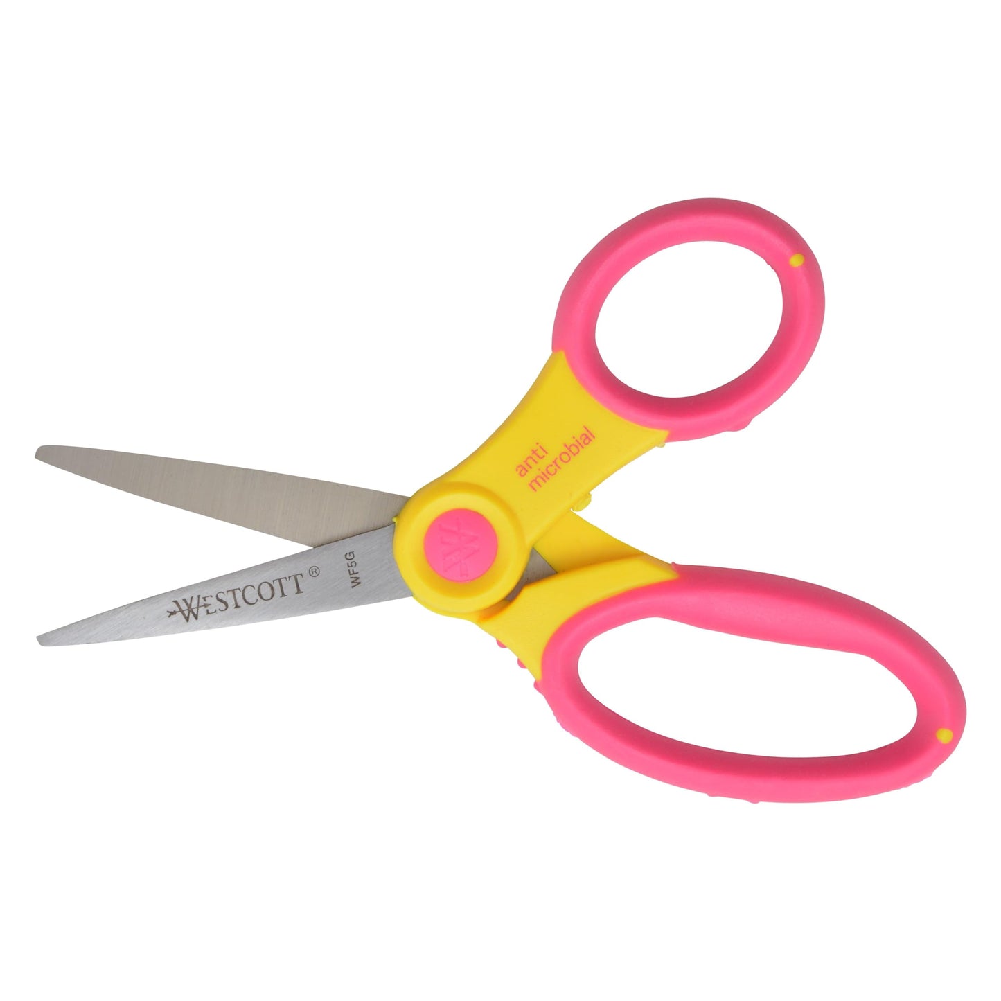 Westcott 14597 Right- and Left-Handed Scissors, Soft Handle Kids' Scissors, Ages 4-8, 5-Inch Pointed Tip