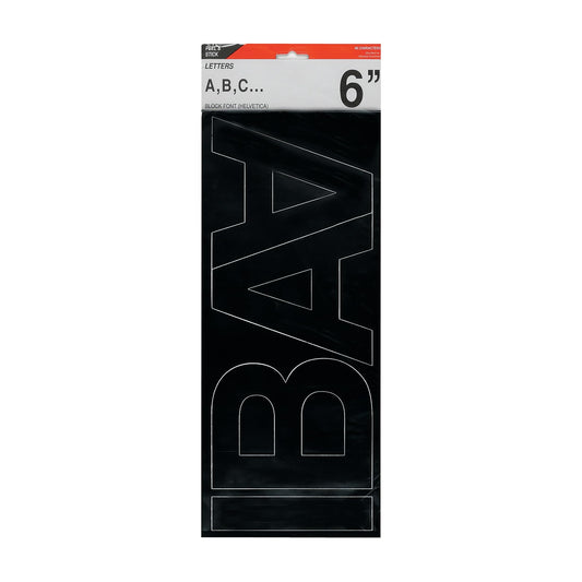Creative Start® Self-Adhesive Letters, 6", Helvetica, Black, Pack of 43
