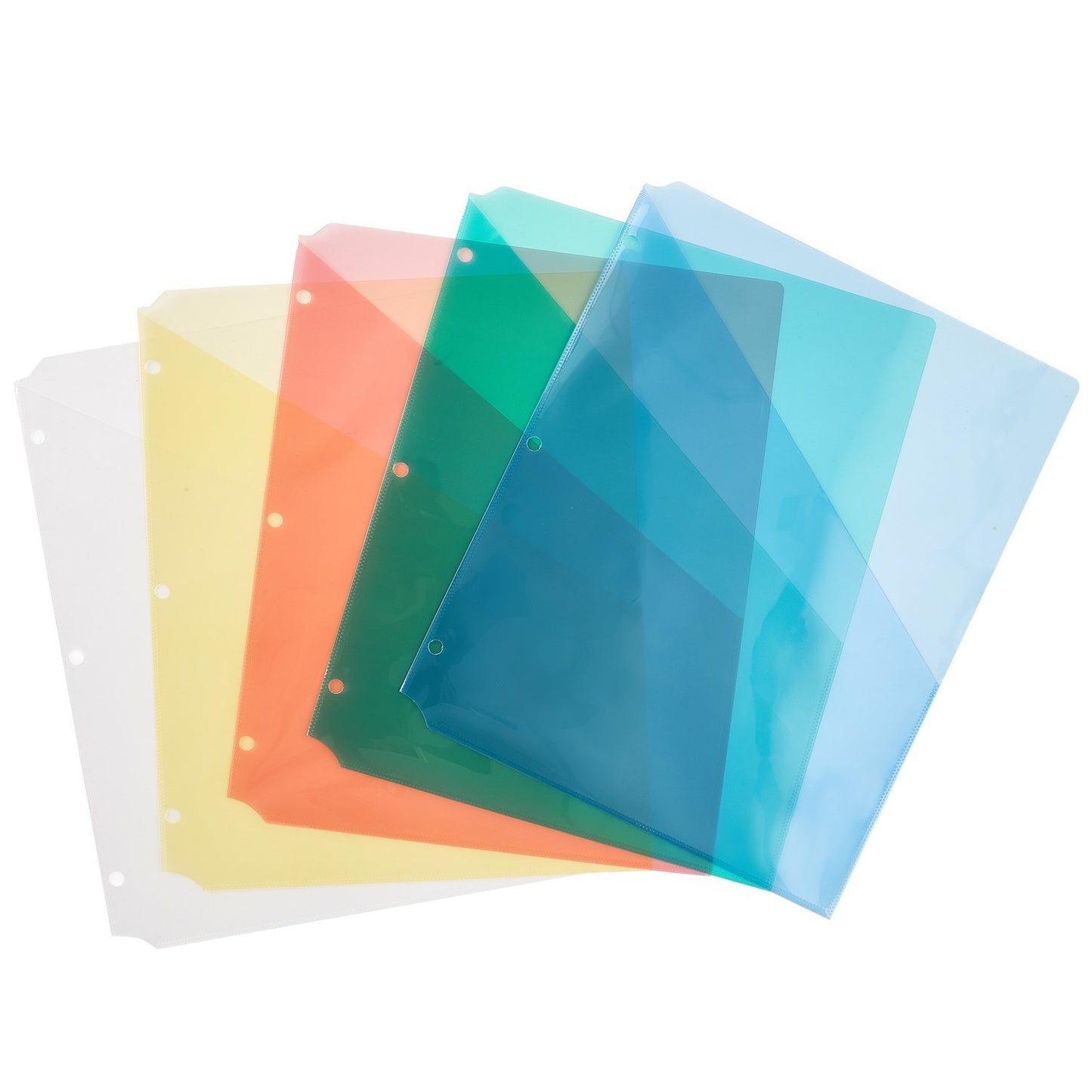 Avery Binder Pockets, Assorted Colors, 8.5" x 11", Acid-Free, Durable, 5 Slash Jackets (75254)