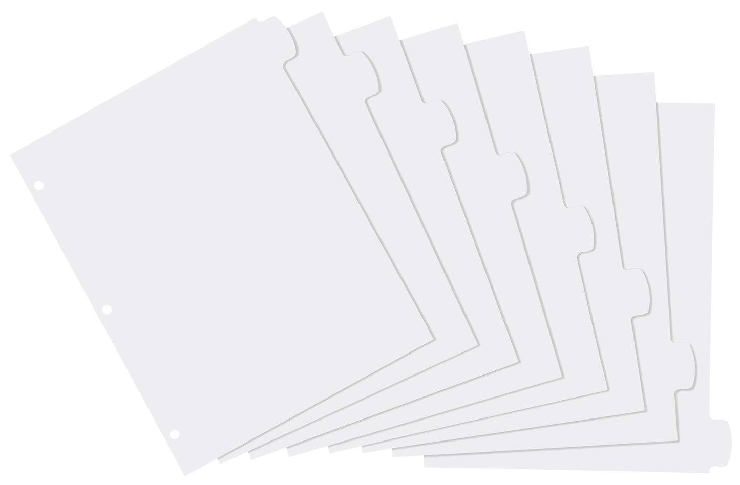 Avery Big Tab Write & Erase Durable Plastic Dividers for 3 Ring Binders, 8-Tab Set, White, 1 Set (16371)