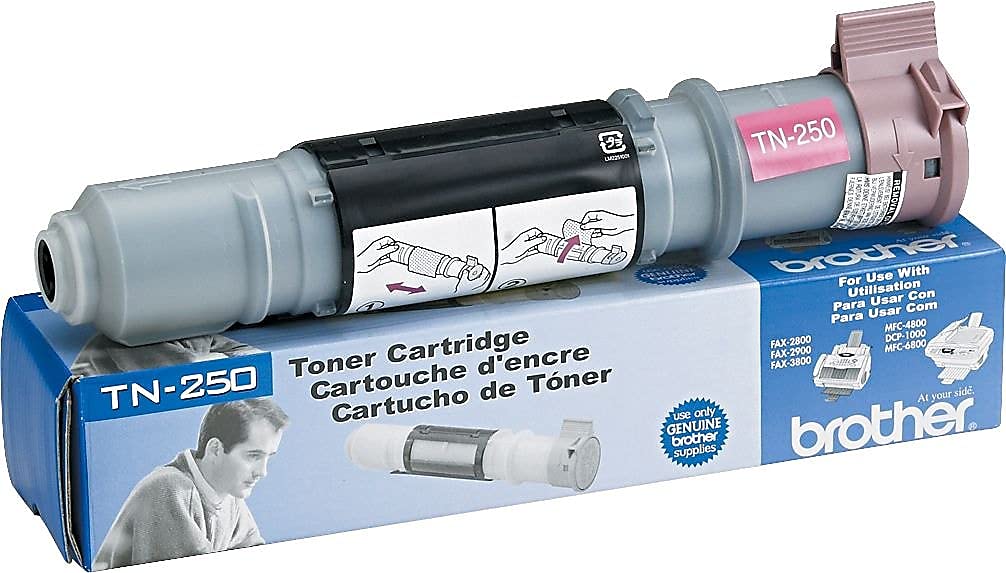 Brother TN250 Original Toner Cartridge, Black - in Retail Packaging