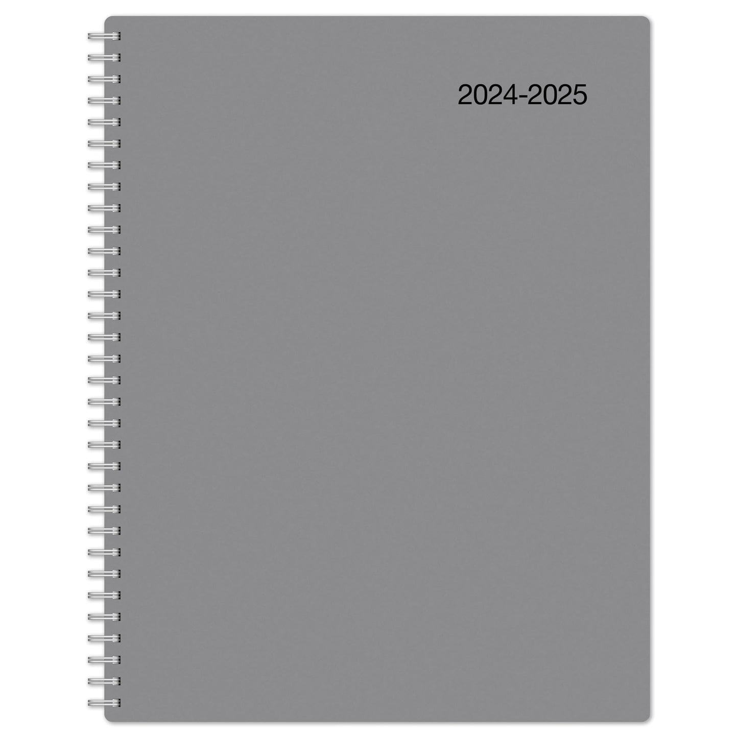 2024-2025 Office Depot® Brand Weekly/Monthly Academic Planner, 8-1/2" x 11", 30% Recycled, Gray, July 2024 to June 2025