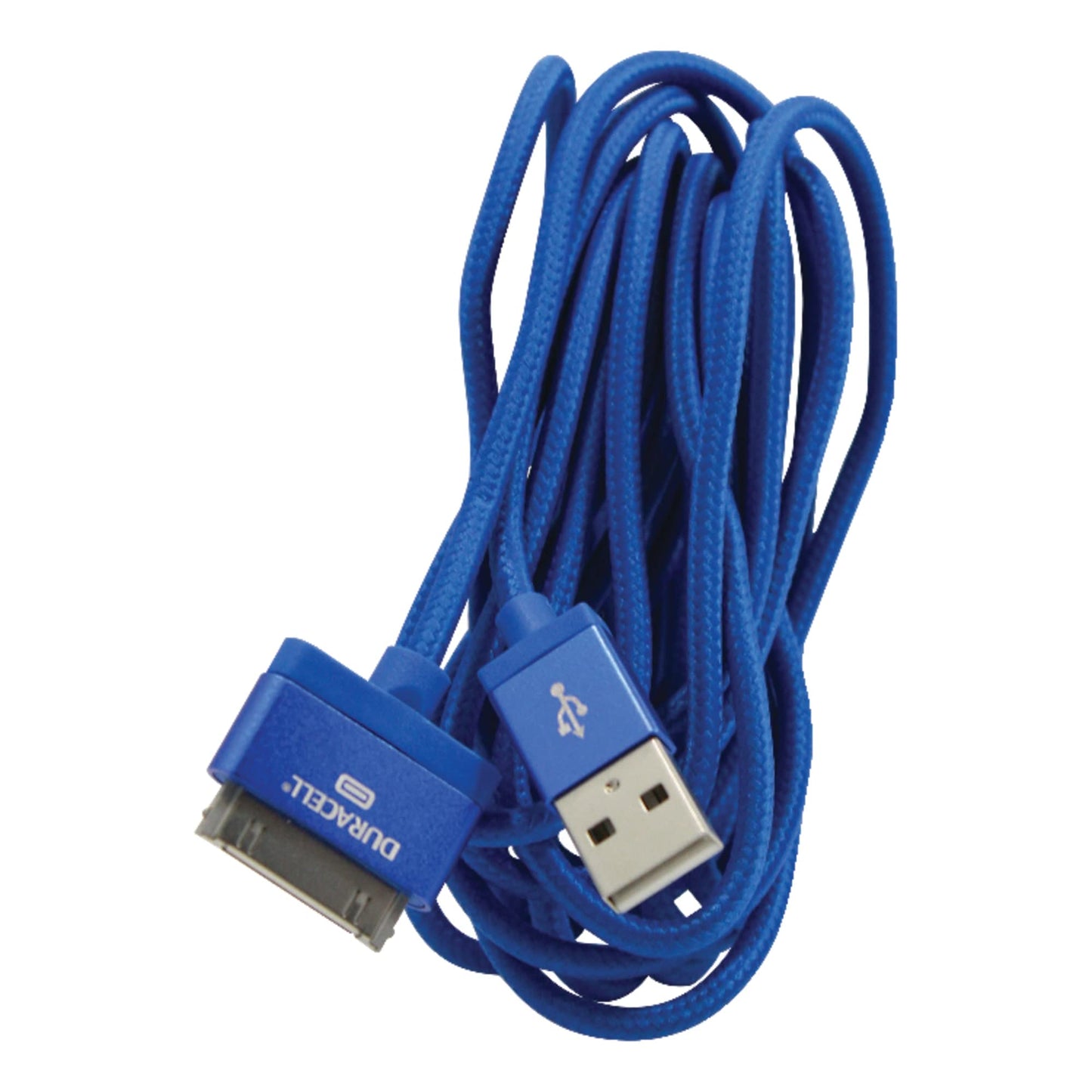 Duracell� Sync & Charge 30-Pin USB Cable, 10', Blue