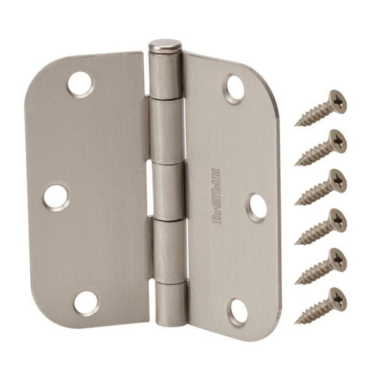 Everbilt 3-1/2 in. x 5/8 in. Satin Nickel Radius Door Hinge