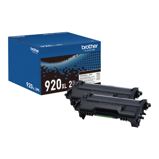 Brother Genuine Cartridge TN920XL High Yield Black Toner Twin Pack, 2 Pack, HL-L5210DN, HL-L5210DW, HL-L5210DWT, HL-L5215DW, HL-L6210DW, HL-L6210DWT, HL-L6310DW,MFC-L6810DW