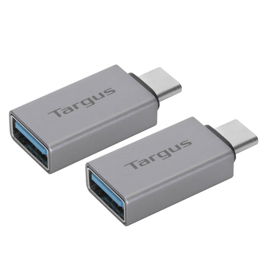 Targus� USB-C to USB-A Adapters, Silver, Pack of 2 Adapters, ACA979GL