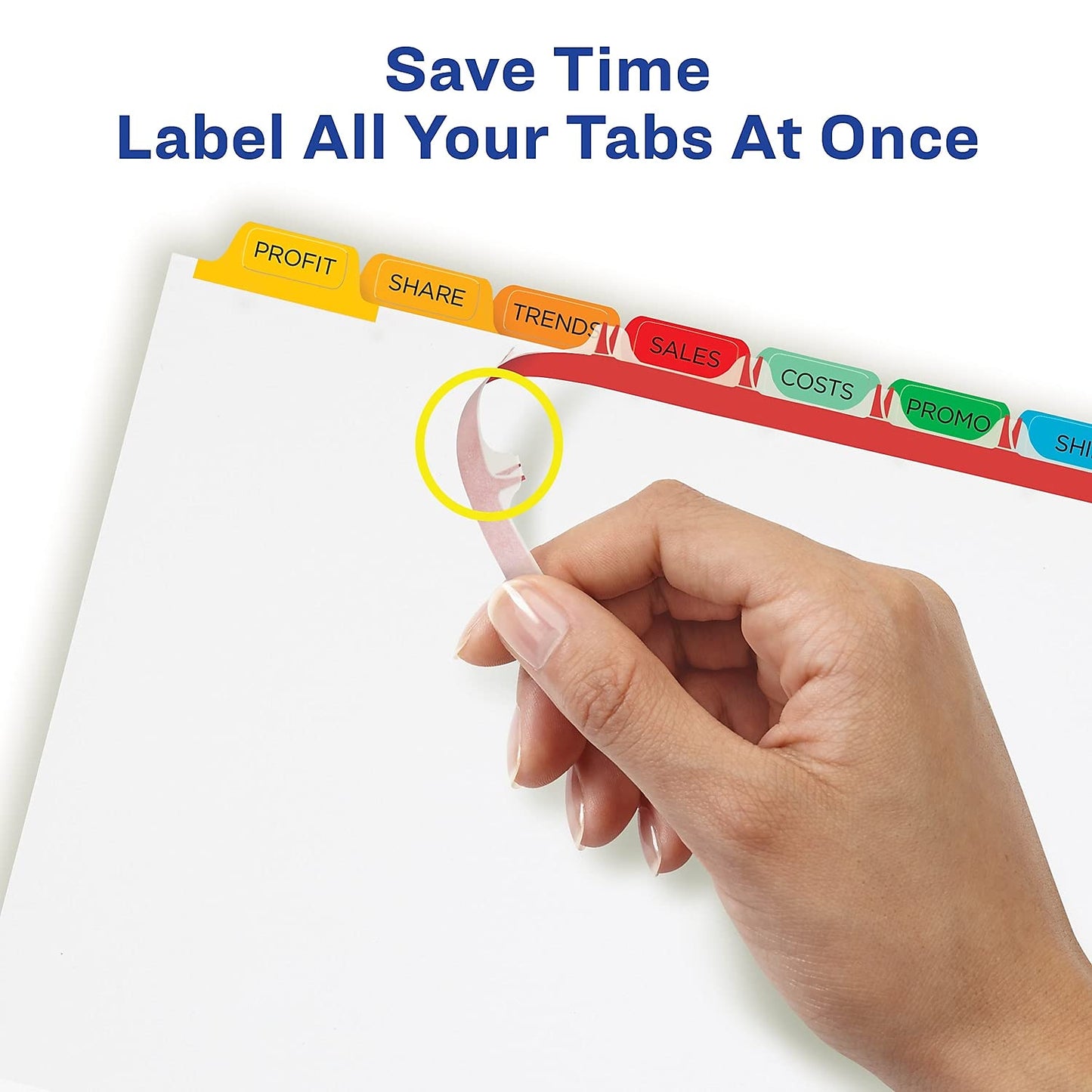 Avery 11407 Index Maker Print & Apply Clear Label Dividers W/Color Tabs, 8-Tab, Letter