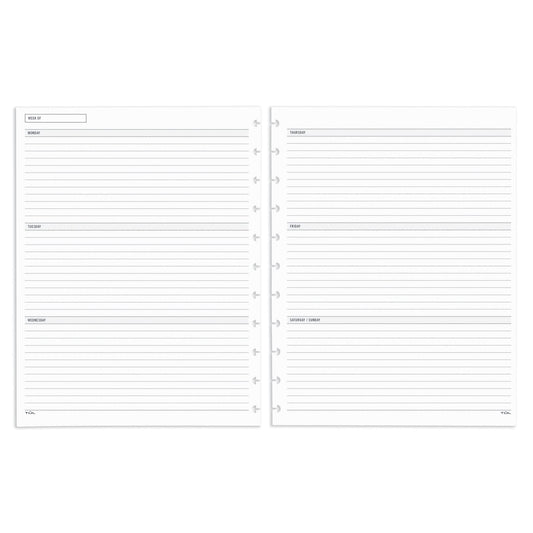 TUL® Discbound Undated Weekly/Monthly Refill Pages, Letter Size, 68 Sheets