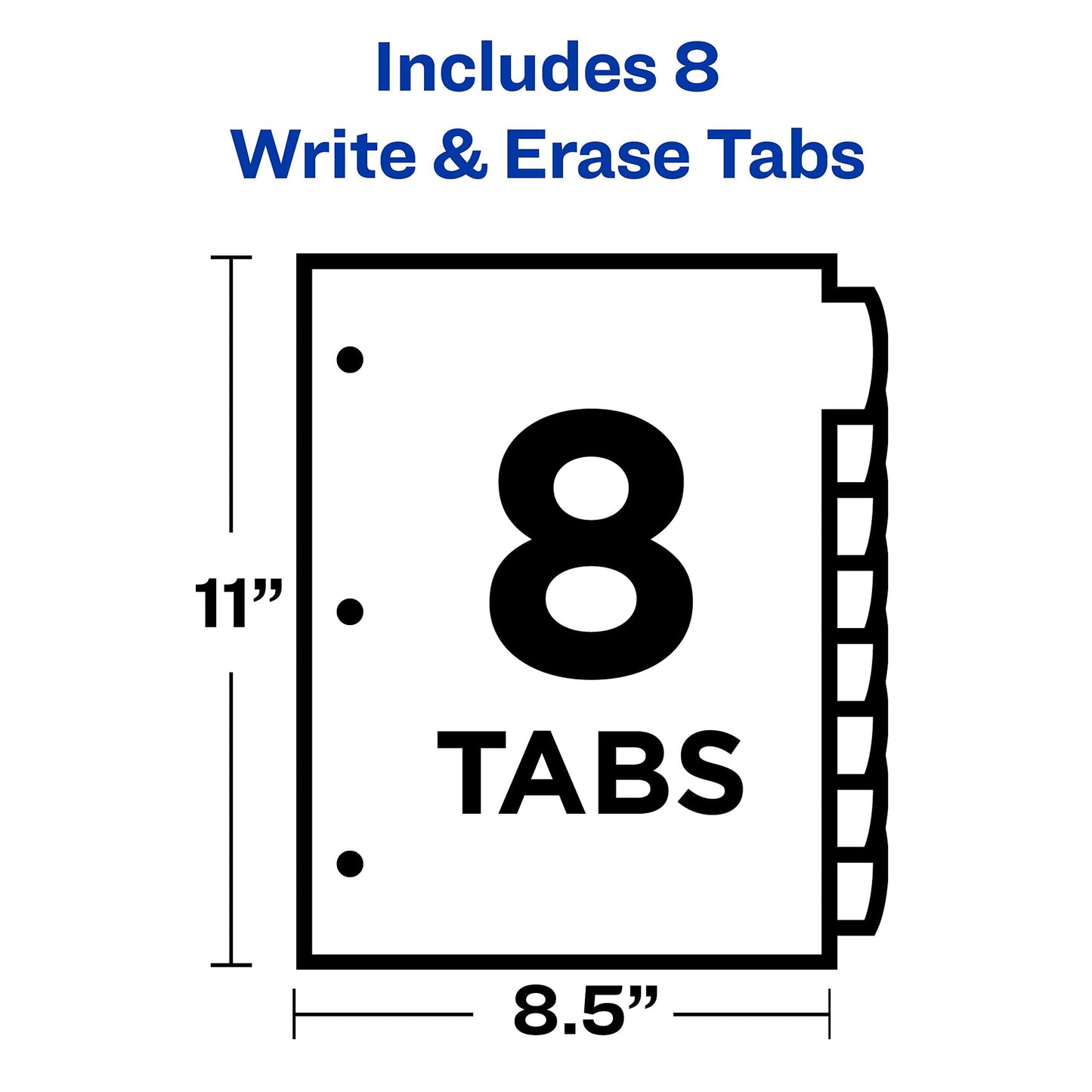 Avery Big Tab Write & Erase Dividers, 8-Tab Set (16171)