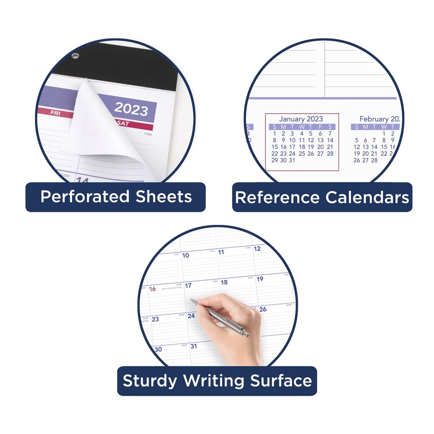 AT-A-GLANCE 2023 Wall Calendar, 15" x 22-3/4", Large, Monthly, Repositionable, Adhesive Backing (PM17RP28)