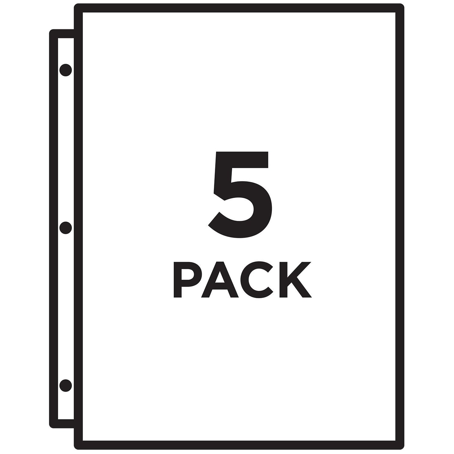 Avery Binder Pockets, Assorted Colors, 8.5" x 11", Acid-Free, Durable, 5 Slash Jackets (75254)