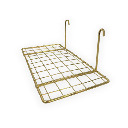 Realspace Metal Wire Shelf, 9-13/16"H x 3-15/16"W x 5-15/16"D, 100% Recycled, Gold