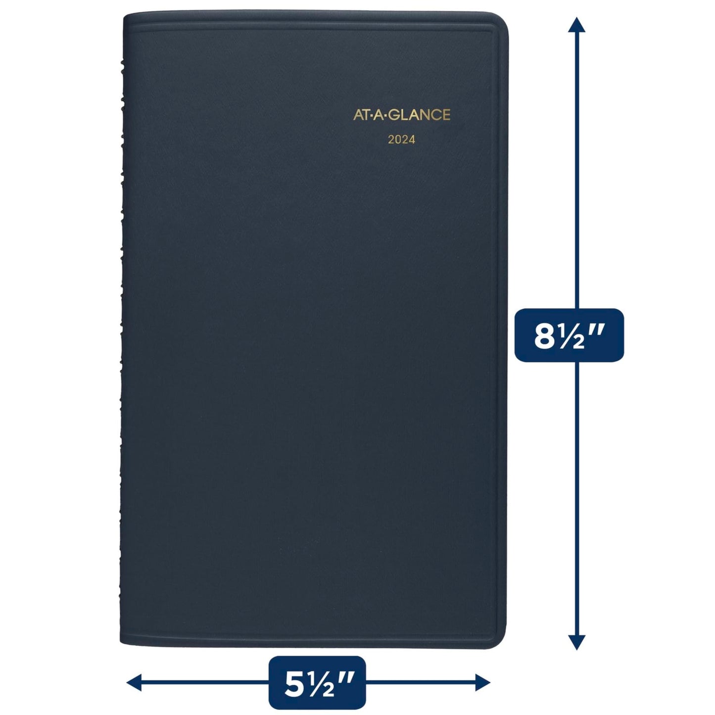 2024 AT-A-GLANCE® Weekly Appointment Book Planner, 5" x 8", Navy, January to December 2024, 7007520