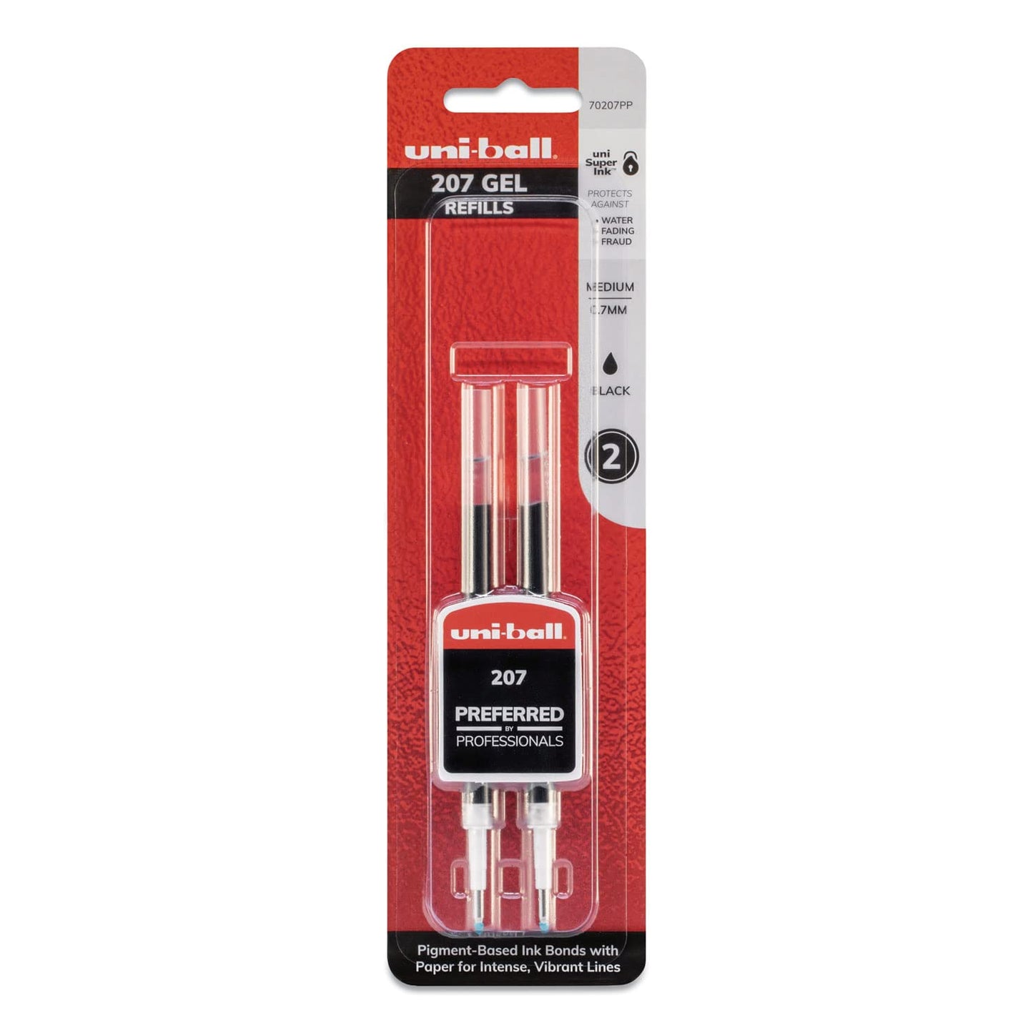 uni-ball 207 Ink Gel Pen Refill, 2 per Pack