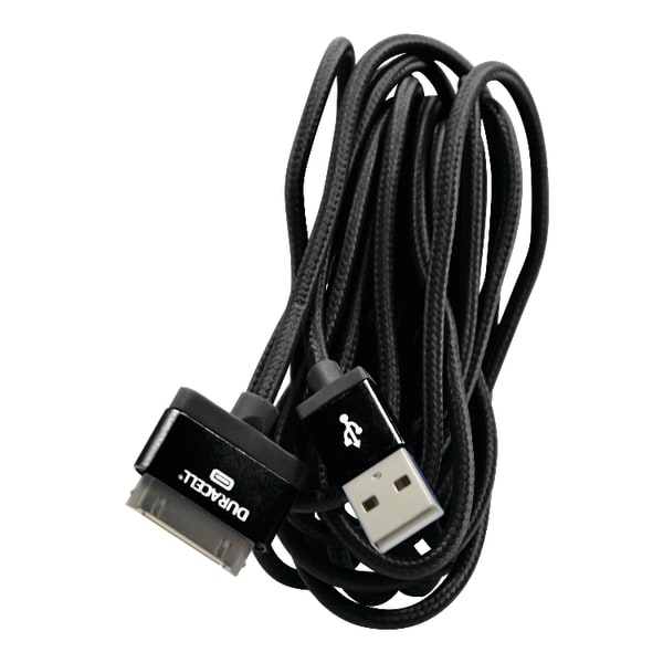 Duracell� Sync & Charge 30-Pin USB Cable, 10', Black
