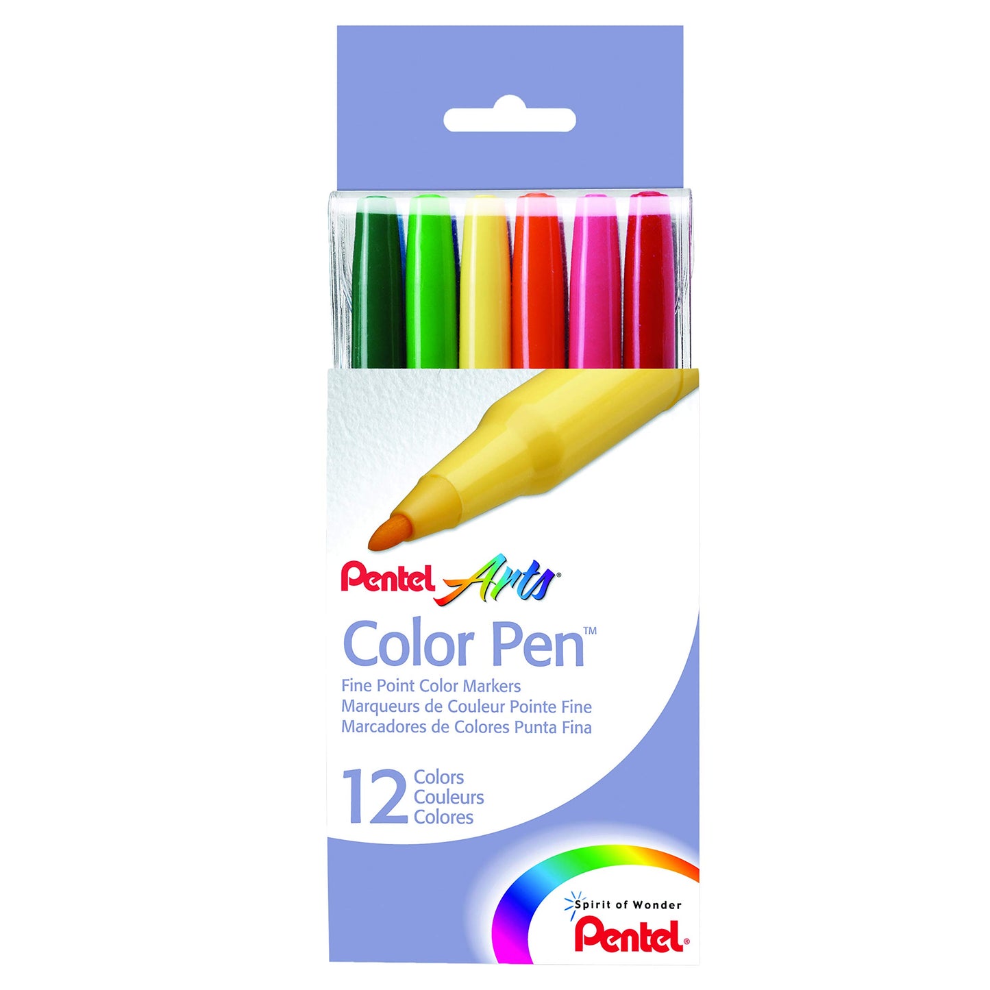 Pentel Arts Color Pen, 12-Color Set (S360-12)