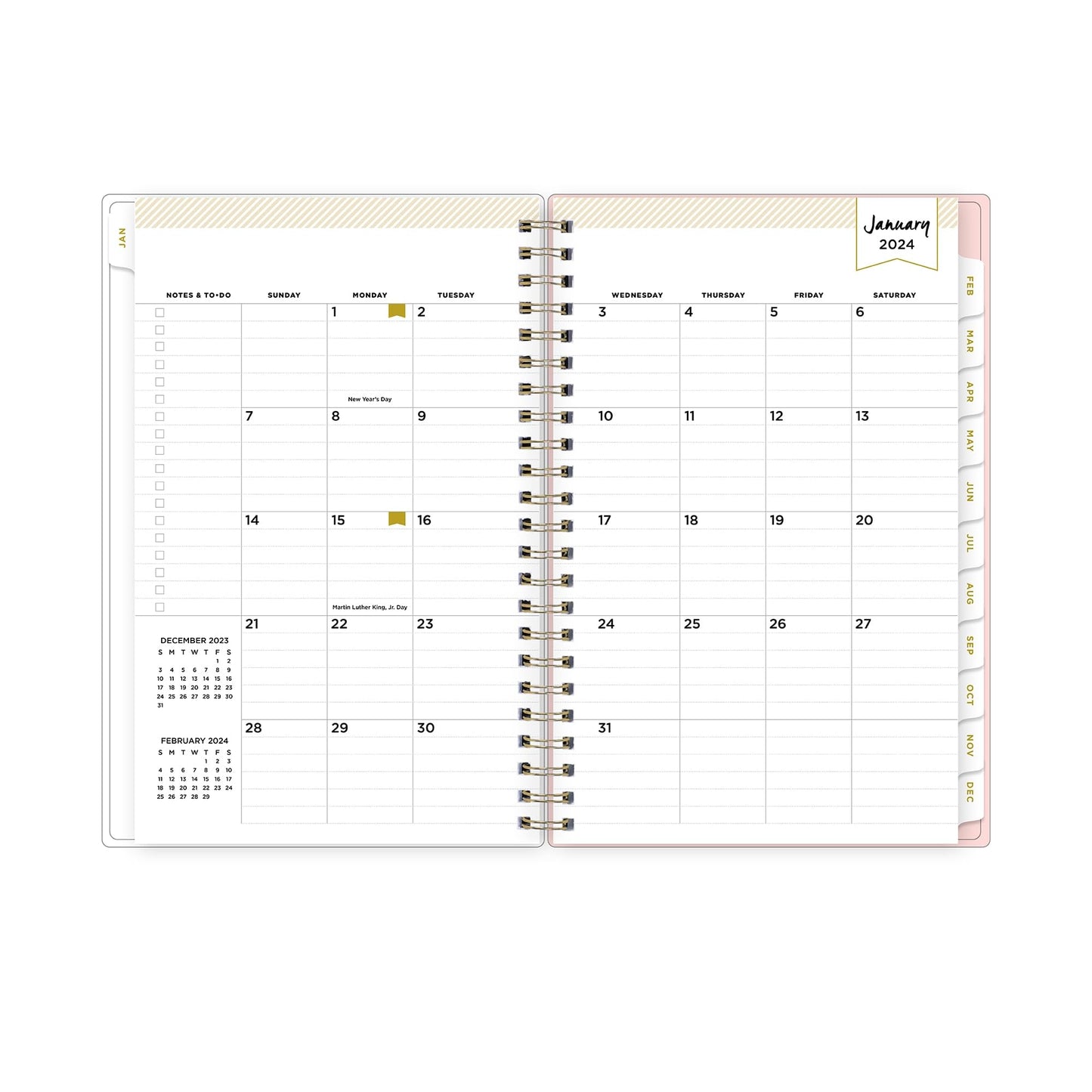 2024 Day Designer Weekly/Monthly Planning Calendar, 5" x 8", Petals, January to December