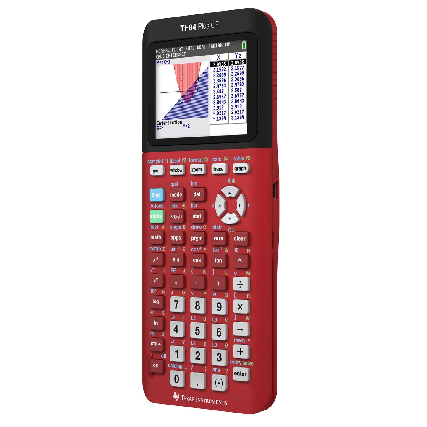 Texas Instruments TI-84 Plus CE Color Graphing Calculator, Radical Red Small