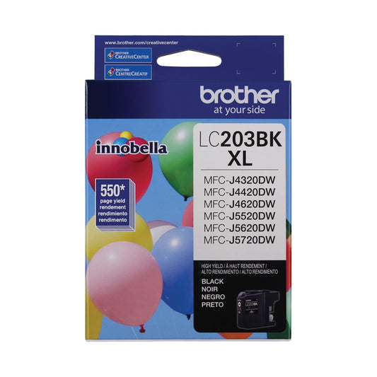 Brother LC203BK Innobella High Yield (XL Series) Black Ink Cartridge, 1 Pack
