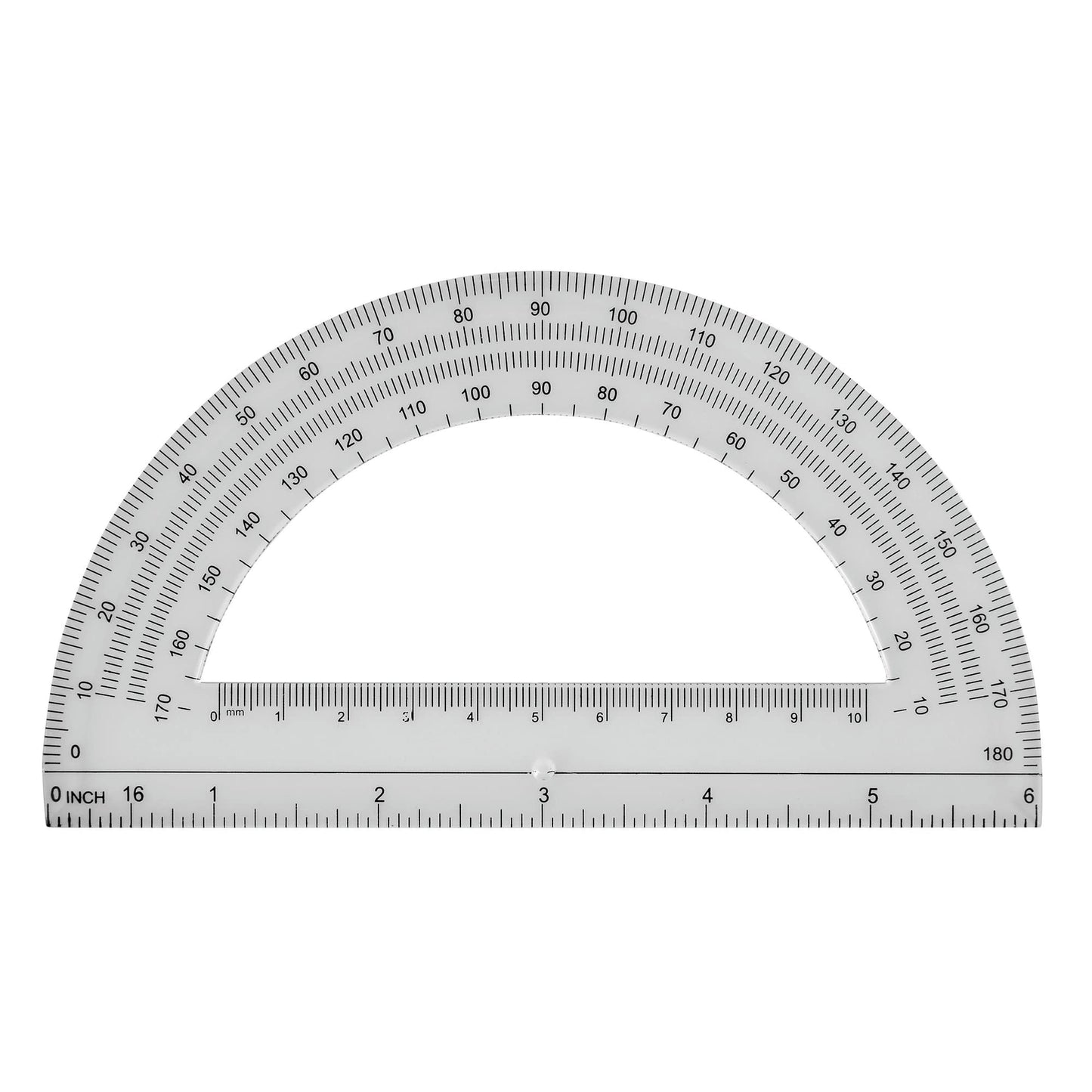 Office Depot Semicircular 6in. Protractor, Clear, 973D OD8