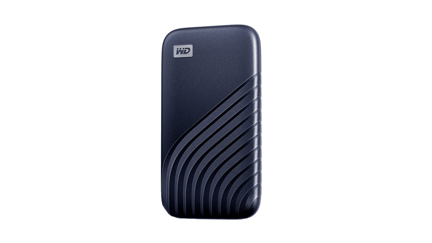 WD 1TB My Passport SSD Portable SSD USB-C USB 3.2 Gen 2 External NVMe Solid State Drive up to 1050 MB/s 2-Meters Drop Resistance - Midnight Blue