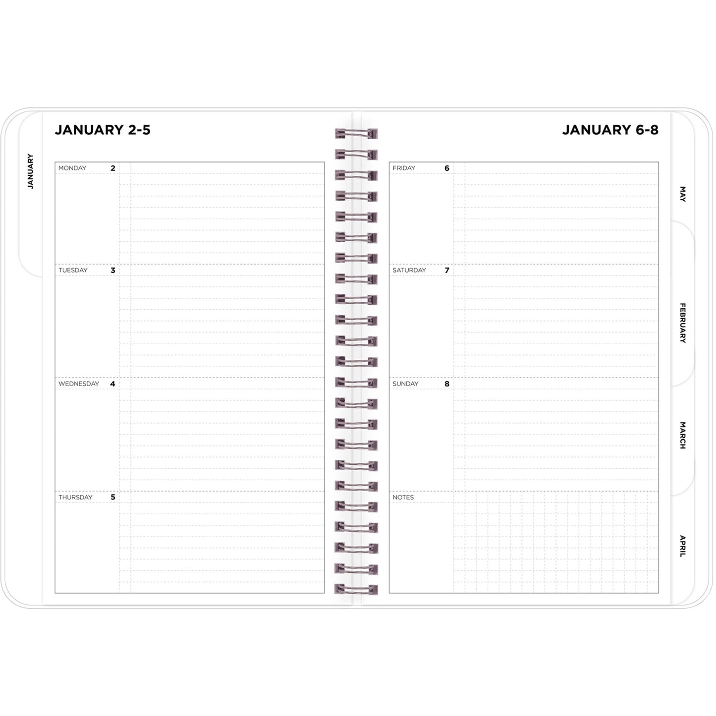 Blue Sky� Weekly/Monthly Perspective Planning Calendar, 5" x 8", Solid Pink, January To December 2023, 142327