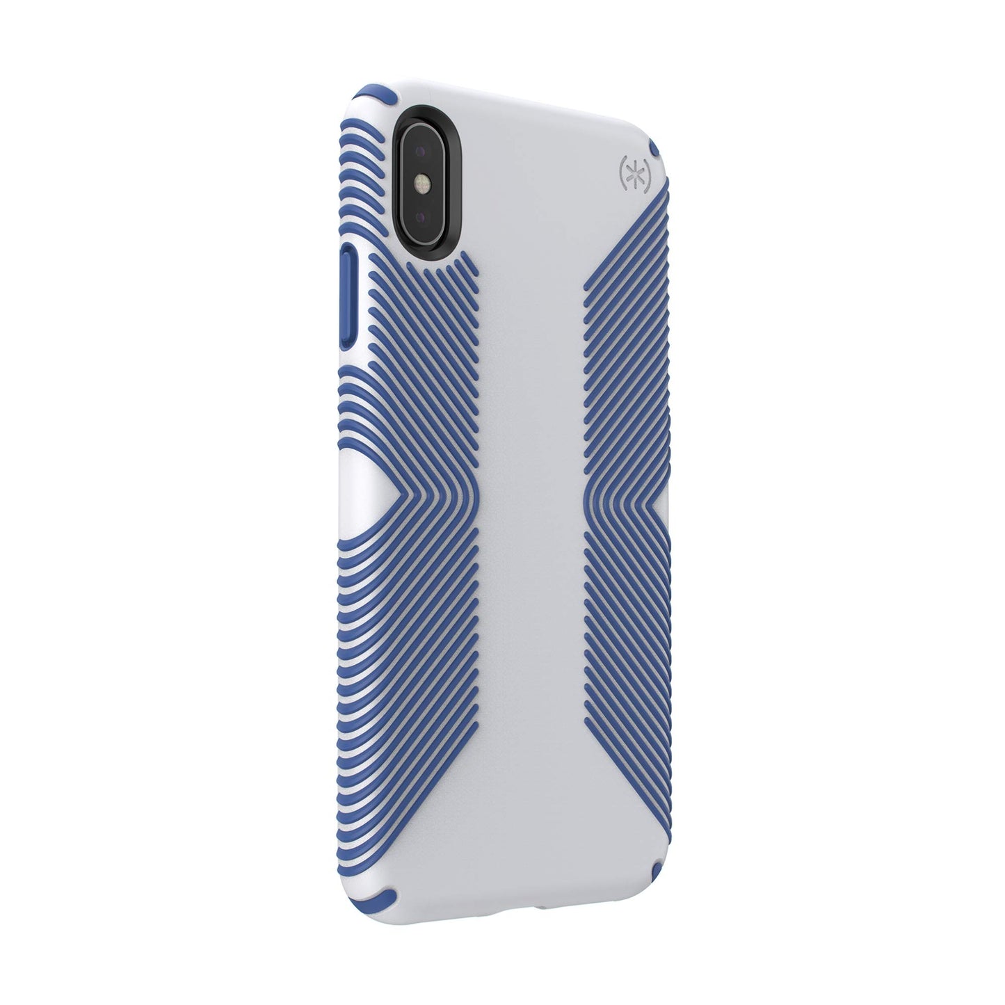 Speck Products Presidio Grip iPhone Xs/iPhone X Case, Microchip Grey/Ballpoint Blue