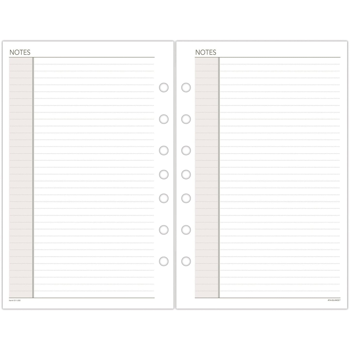 AT-A-GLANCE Day Runner Notes Pages, 87228 DAY-TIMER, Refill, Loose-Leaf , Undated, for Planner, 5-1/2" x 8-1/2", Size 4, 30 Sheets/Pack (011-200)