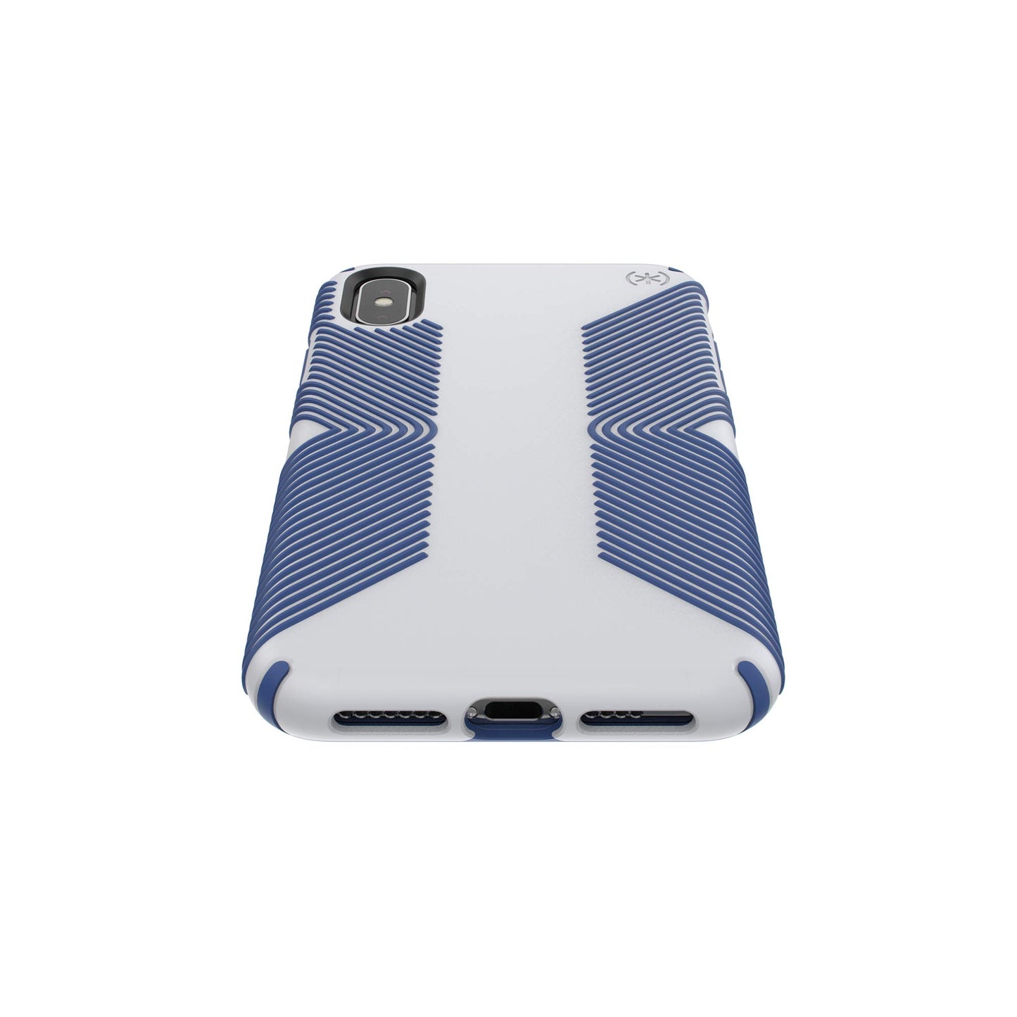 Speck Products Presidio Grip iPhone Xs/iPhone X Case, Microchip Grey/Ballpoint Blue