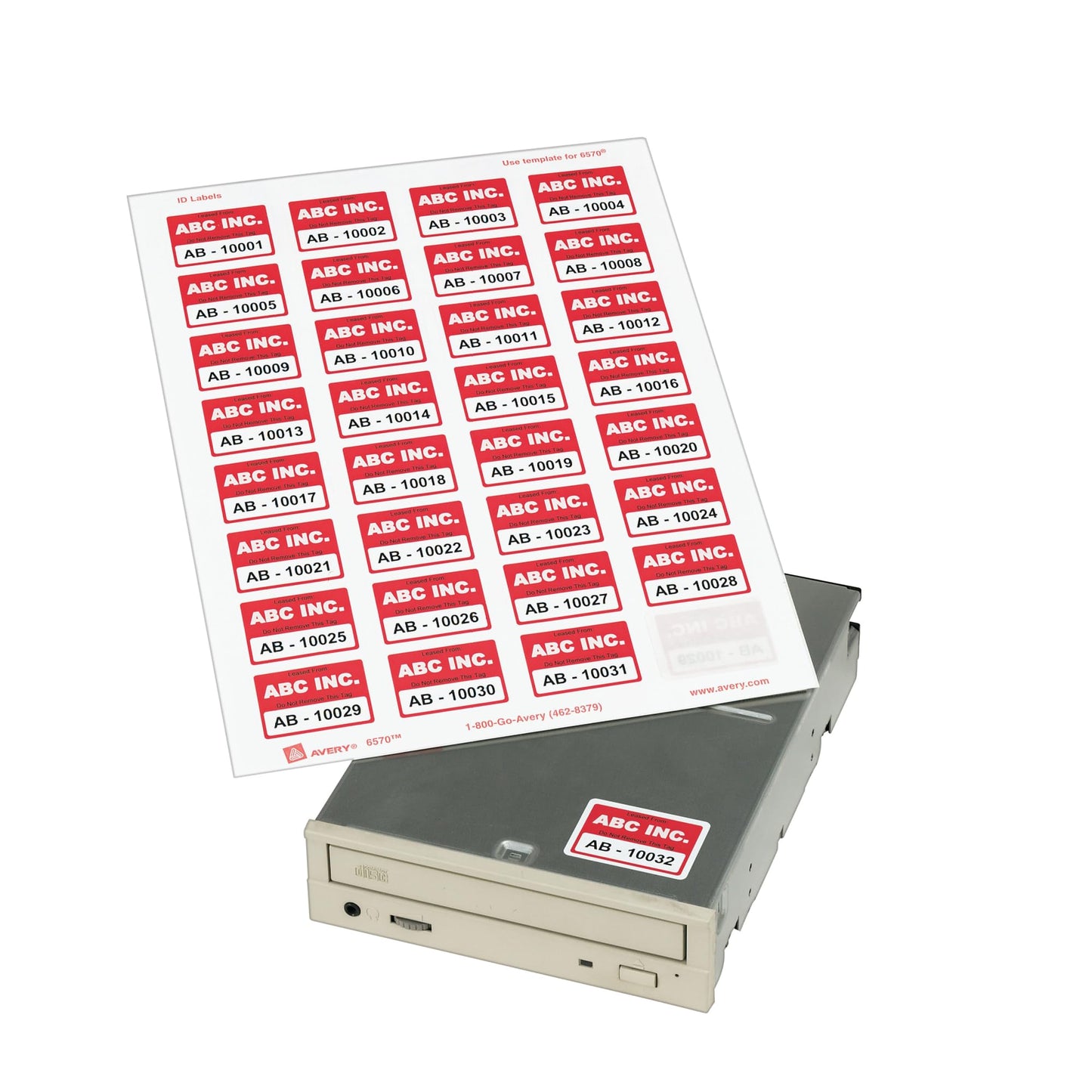 Avery Laser Inkjet Printer Permanent ID Labels