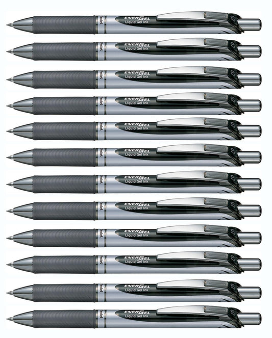 Pentel EnerGel RTX Roller Ball Retractable Gel Pen, Black Ink, Medium, 1 each