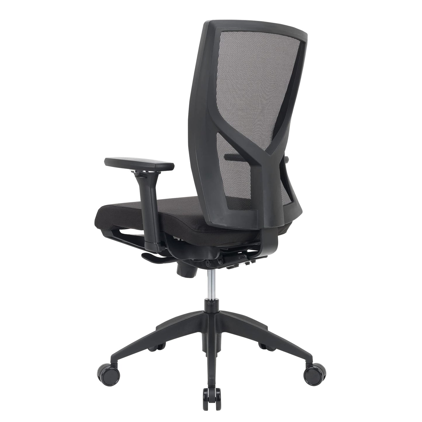 WorkPro® Oceanic Mesh/Fabric Ergonomic High-Back Executive Chair, Black, BIFMA Compliant