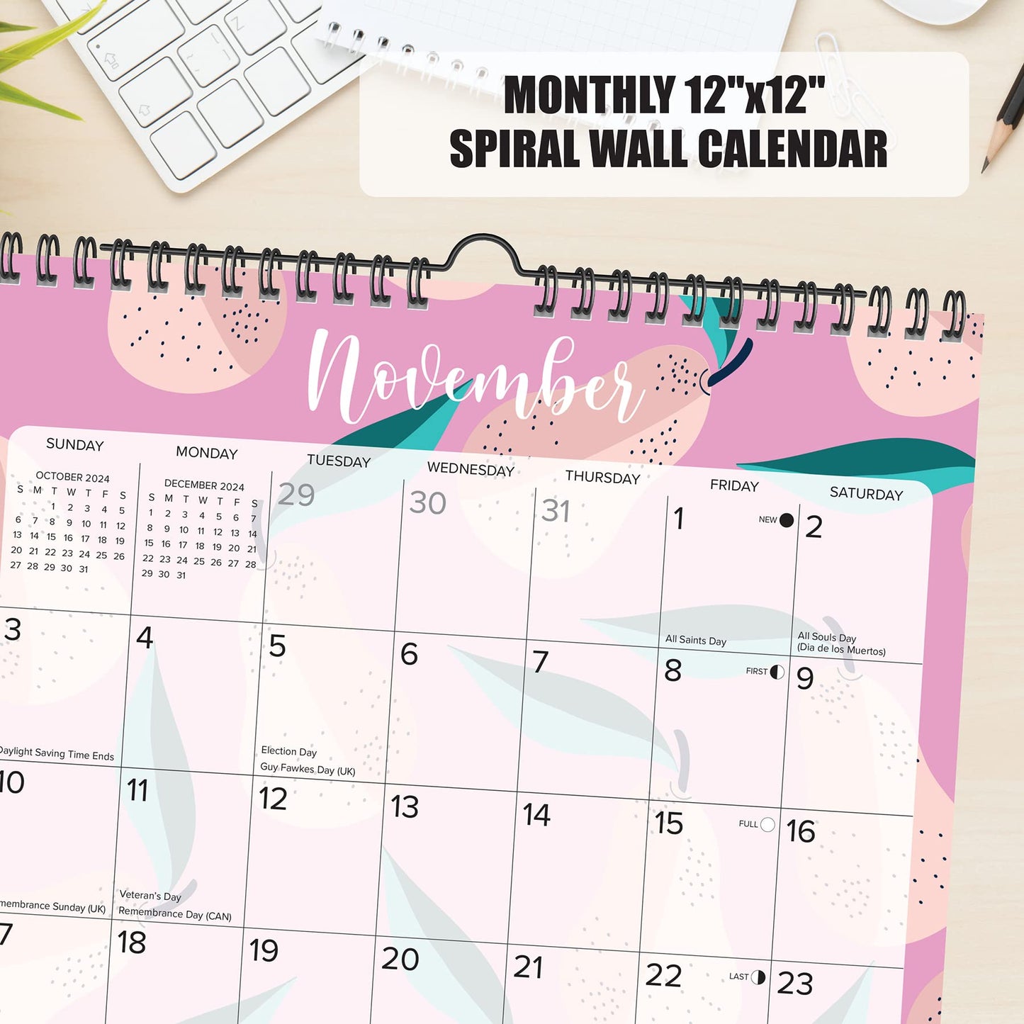 Willow Creek Press Pinky Pear 2024 12" x 12" Spiral Wall Calendar