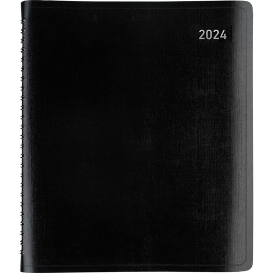 2024 Office Depot® Brand Weekly/Monthly Planner, 7" x 9", Black, January to December 2024, OD71160024