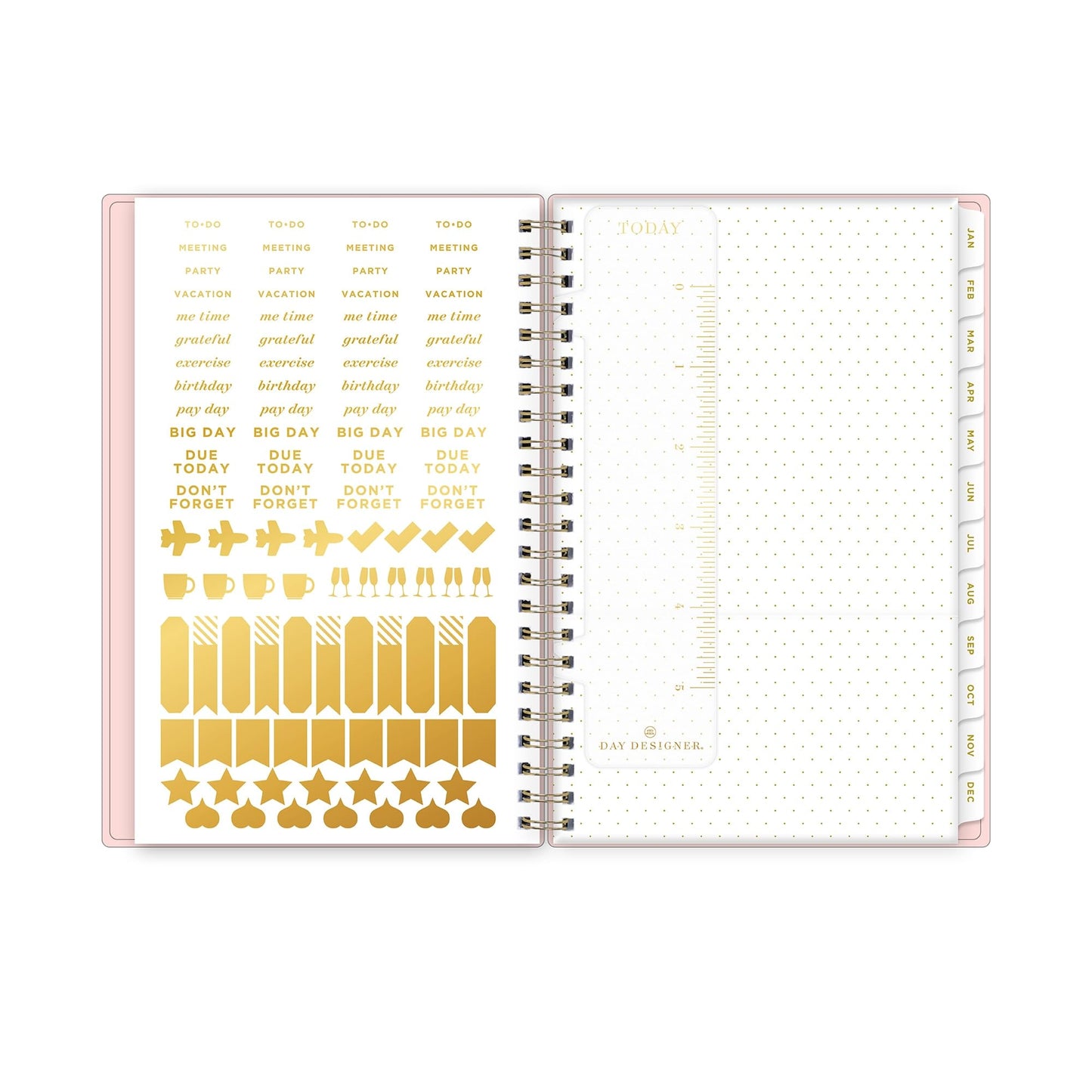 2024 Day Designer Weekly/Monthly Planning Calendar, 5" x 8", Blush, January to December