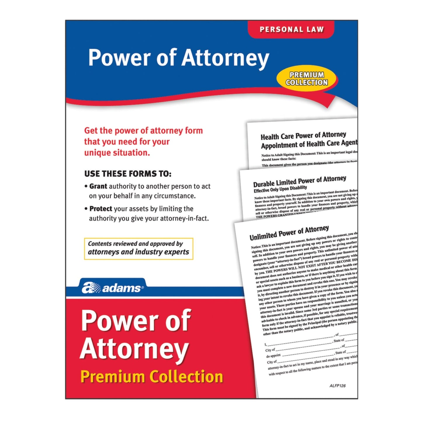 Adams Power of Attorney Forms Pack, Includes Forms and Instructions (ALFP126)