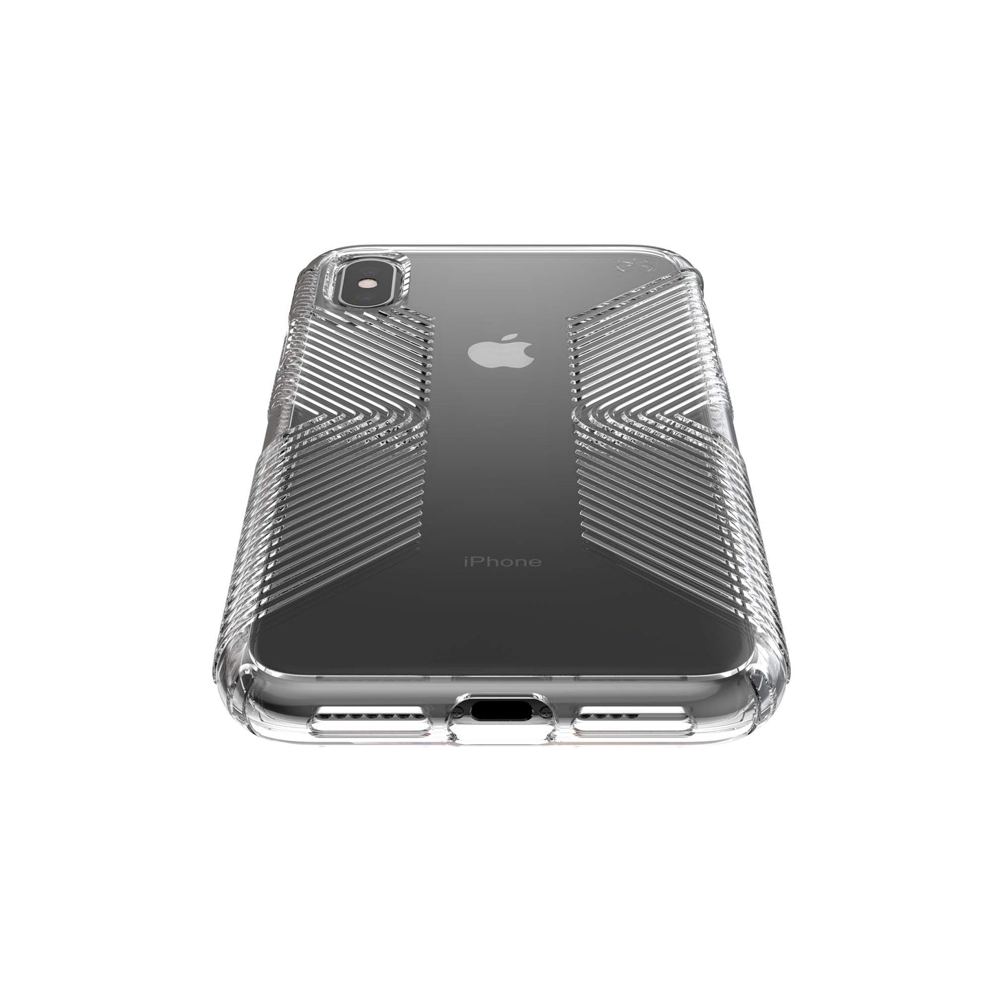 Speck Products Presidio Perfect-Clear with Grip Case, Compatible with iPhone Xs Max, Clear/Clear (136476-5085)