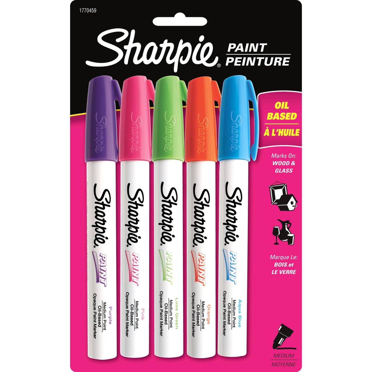 SHARPIE Fashion Colors Medium Point Oil-Based Paint Marker (5-Pack)