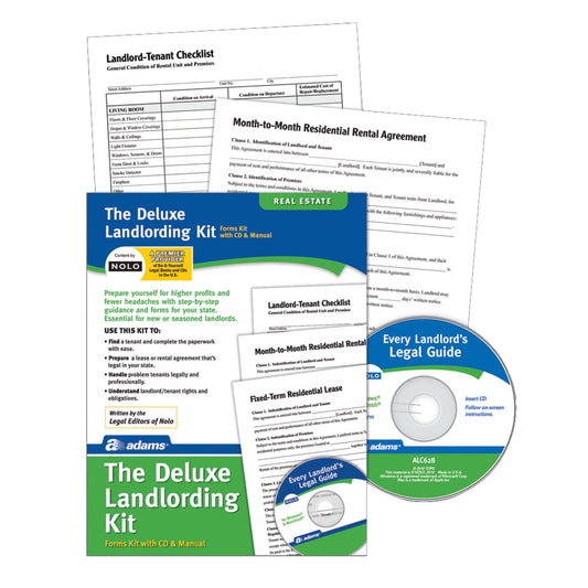 Adams Landlording Kit, Forms and Instructions- White