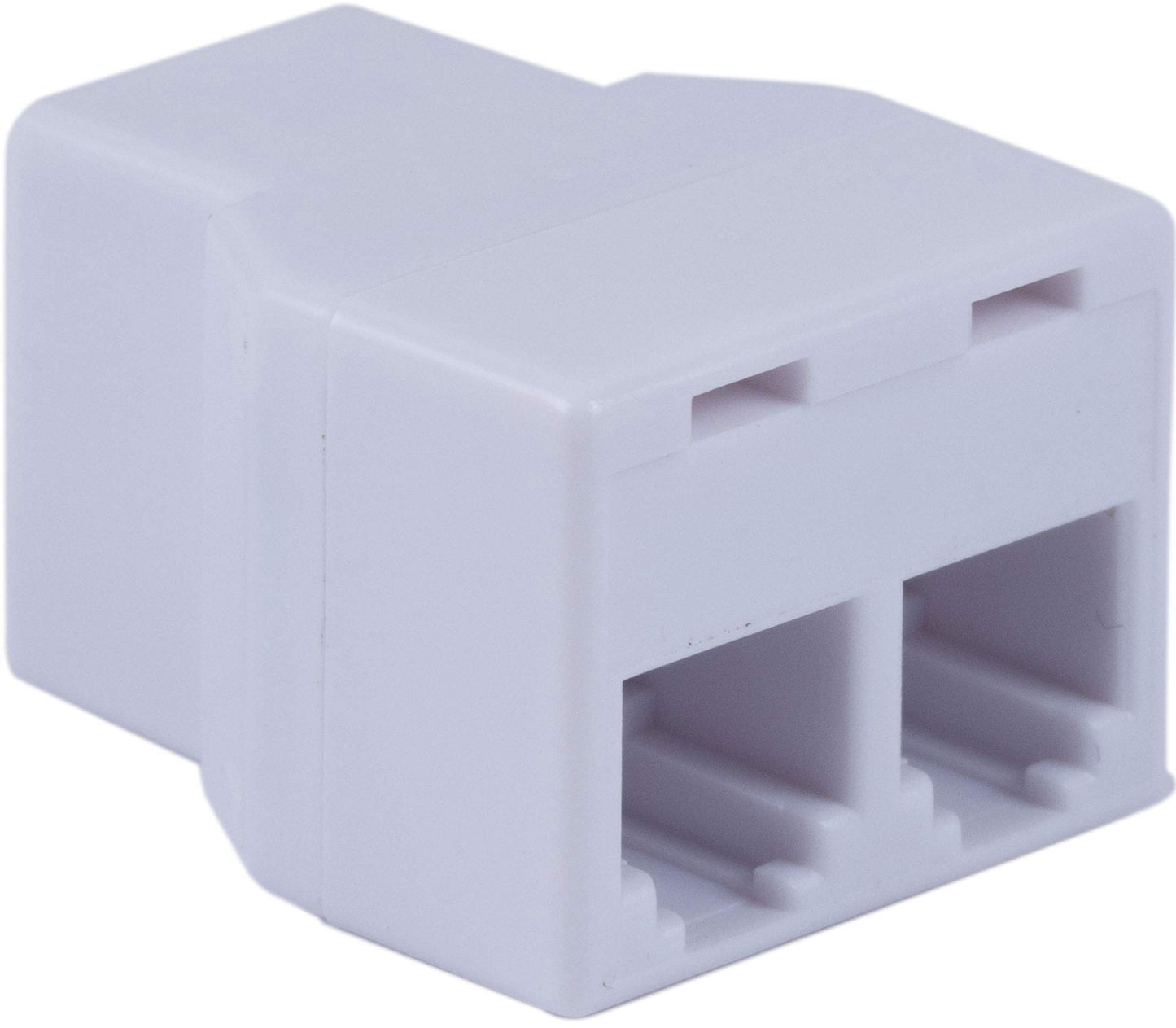 Power Gear White Duplex 4P4C in-Line Adapter, Extender for Home or Office, Ideal Used with Answering Machine, Modem, Fax Machine, 76570,1 Pack